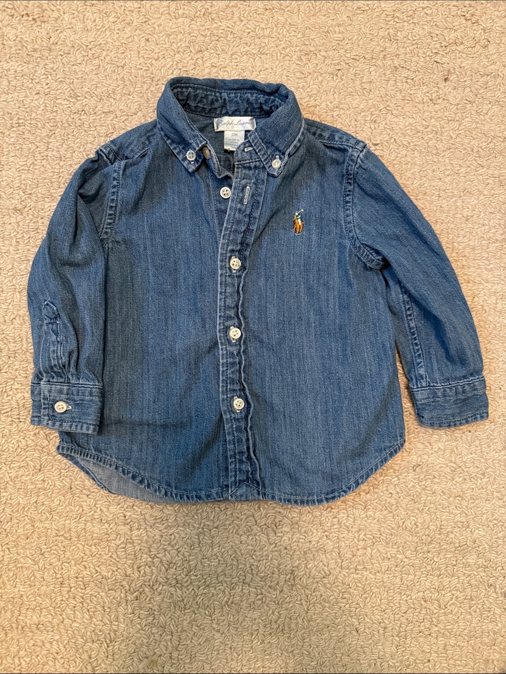 Polo by Ralph Lauren Boys Denim Button-Down Shirt - Blue